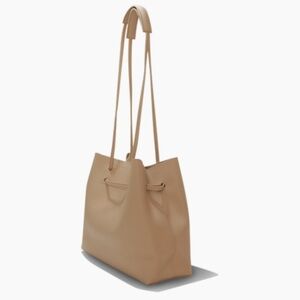8 Other Reasons Beige Vegan Leather Slouchy Bucket Bag